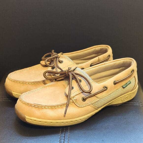 Eastland Solstice Slip On Leather Comfort Classic Preppy Boat Shoes Loafers - Picture 1 of 6